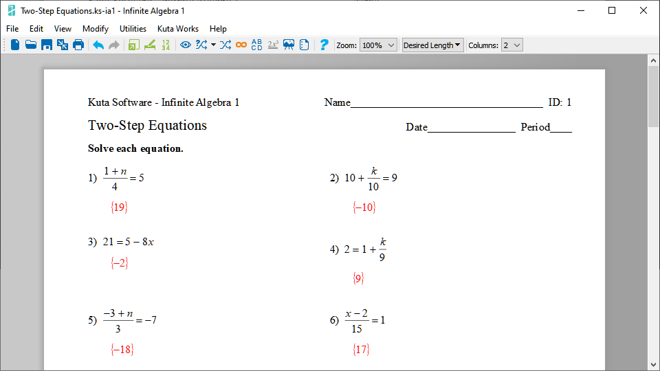 Kuta Software: The Ultimate Math Worksheet Generator for Teachers 3 Kuta Software: The Ultimate Math Worksheet Generator for Teachers 2