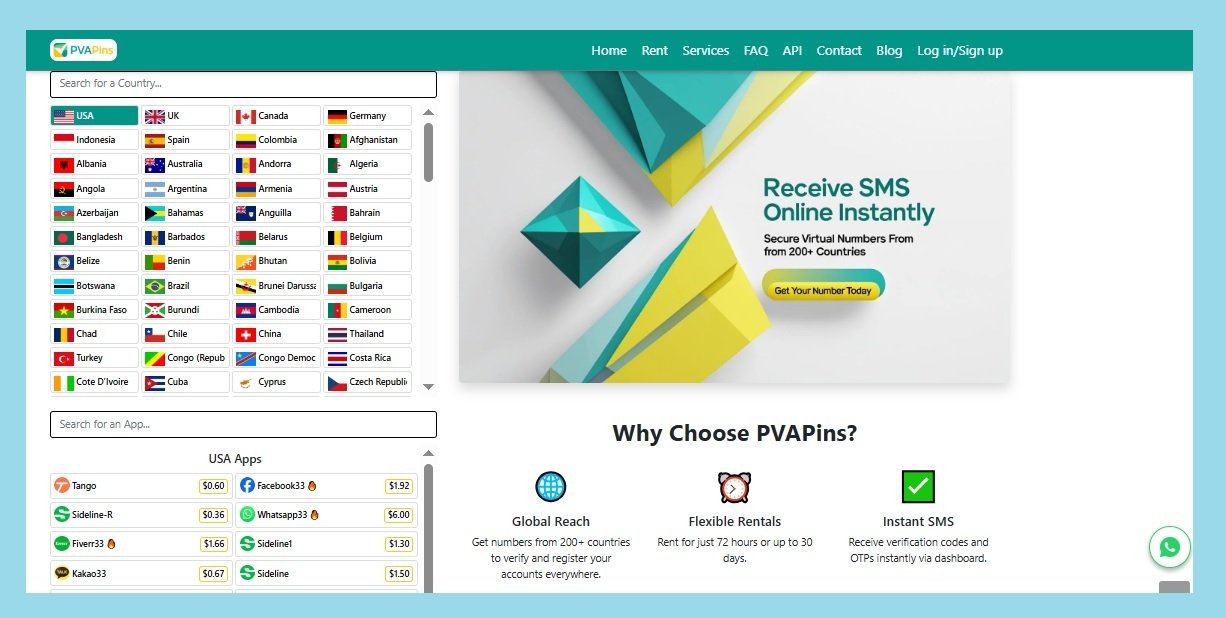 receive SMS online