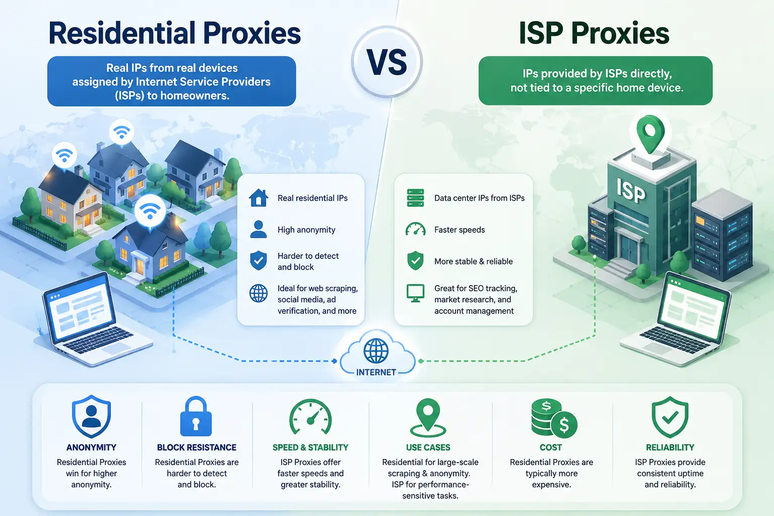 Residential Proxies vs. ISP Proxies: What Actually Sets Them Apart 1